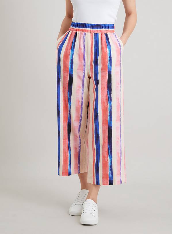 Striped hot sale cropped trousers